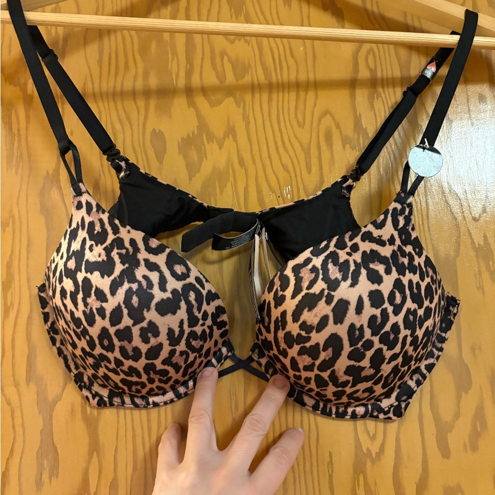 Victoria’s Secret Bombshell Leopard Print Push-Up Bra